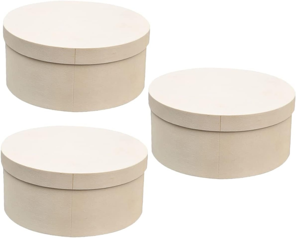 3Pcs Compact Cookie Boxes Round Cake Storage Containers for Cupcakes Pastries and Desserts Party Bakery Packaging
