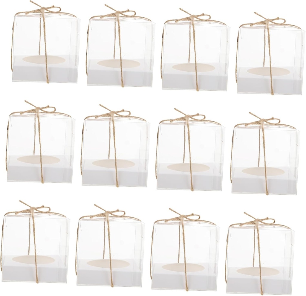 GLEAVI 12pcs Cupcake Boxes Sturdy Design for Bakery Packing for Individual Cakes Muffins Pastries and Sweets for Parties and Special Occasions