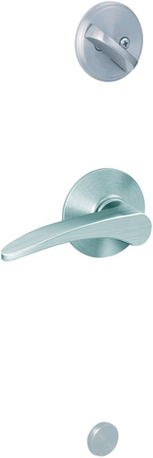 Schlage F59 MNH 626 RH Manhattan Interior Right-Handed Lever with Deadbolt, Brushed Chrome (Interior Half Only)