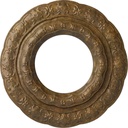 Ekena Millwork 15 3/8"OD x 7"ID x 1"P Lisbon Ceiling Medallion Fits Canopies up to 7" Ceiling Medallion, Rubbed Bronze