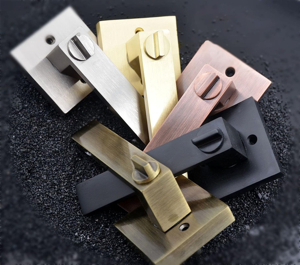 Door Lever Door Handle Door Handle Door Handle Lock Square Channel Privacy Mask Interior Bedroom Room Bathroom Three-Bar Spherical Lock Entry Door Lever Euro Door Lever (Color : Round Black)