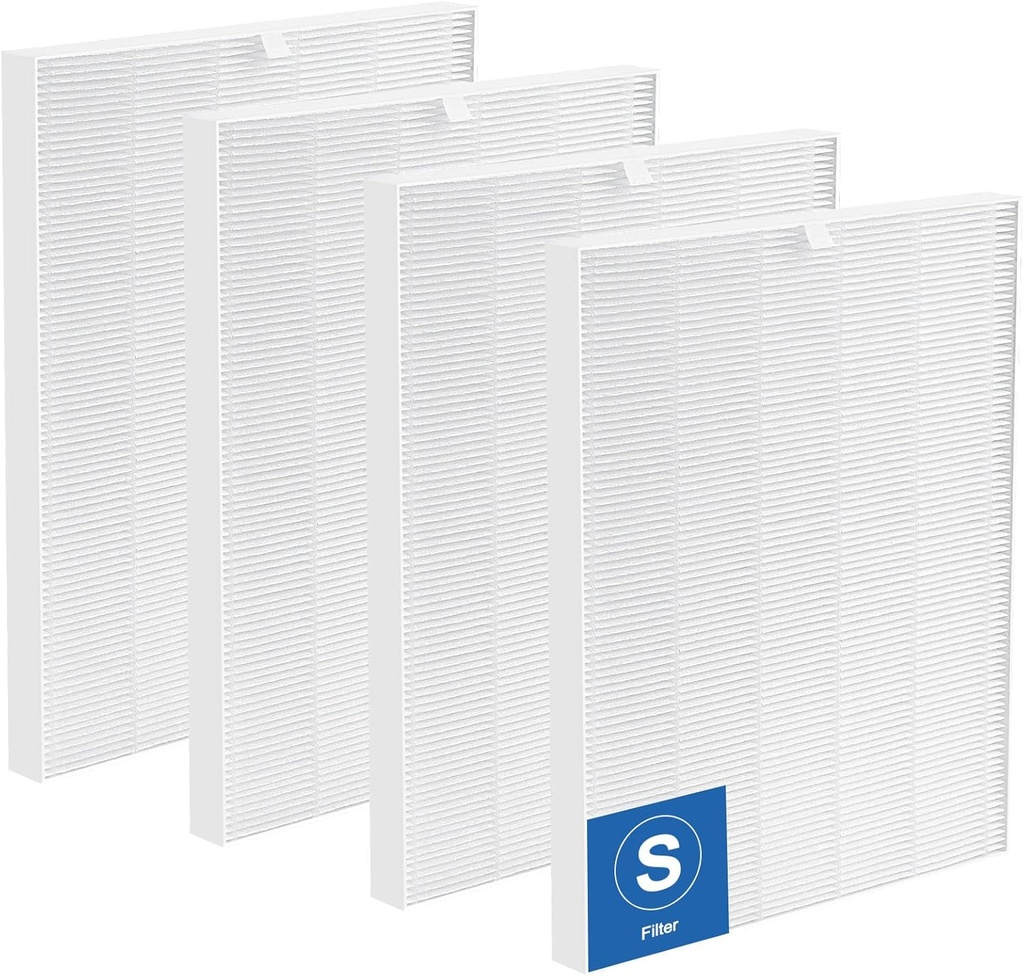 4 Pack C545 HEPA Replacement Filter S Compatible with Winix C545 Air Purifier, Replaces for Winix Filter S 1712-0096-00 and 2522-0058-00
