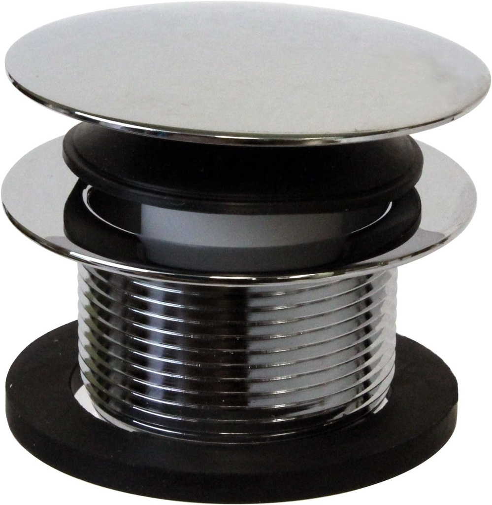 Westbrass A398R-26 1-1/2" NPSM Coarse Thread Mushroom Tip-Toe Bathtub Drain Stopper, Polished Chrome