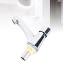 Faucet, Single Handle Metering Faucet Public Ktchen Bathroom Chrome Plated Self Closing Water Saving Time Delay Faucet Basin Sink Tap Bathroom Faucets Sink Faucet for Home or Outdoor Single Cold