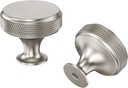 Rergy 20 Pack Knurled Brushed Nickel Cabinet Knobs Silver Drawer Pulls Round Kitchen Hardware Single Hole