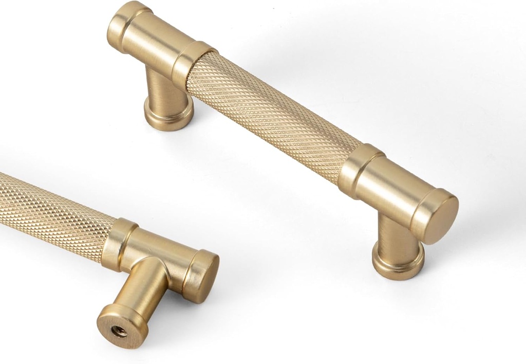 Goo-Ki 6 Pack Champagne Bronze Cabinet Pulls Drawer Pull, 3"(76mm) c-c Kitchen Hardware,Modern Zinc Alloy Bar Cabinet Drawer Handles for Cupboard Wardrobe Bathroom,2210CB-76