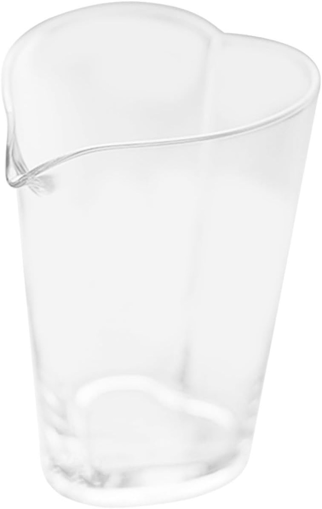 Alipis Tea Glass Pitcher Heart Design Glass Beverage Cup for Tea Coffee Juice and Creative Mug for Home and Use