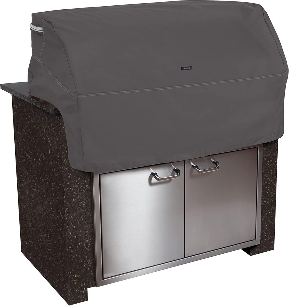 Classic Accessories Ravenna Water-Resistant 32 Inch Built-in BBQ Grill Top Cover, Taupe