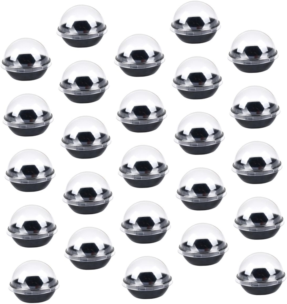 Ciieeo 50 Pack of Dome Dessert Boxes Stylish Plastic Cookie Boxes for Bakery Cake Display