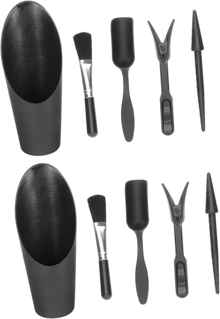 Yardwe 4sets Gardening Tools Kit for Planting Indoor Plant Care Transplanting and Loosening Includes Bulb Planter Trowel and Cleaning Brush for Bonsai and Potted Plants