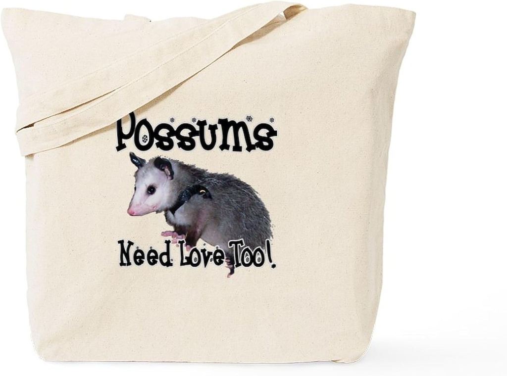 CafePress Possums Need Love Tote Bag Reusable Natural Beige Canvas Shopping Bag