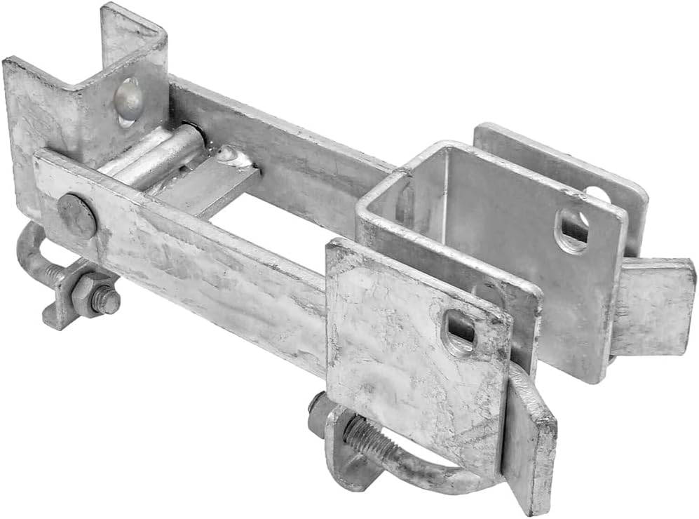 Chain Link Fence Lock Double Gate Latch for 1-5/8" or 2" Frame - Commercial Strong Arm Double Gate Latchs for Metal Gates