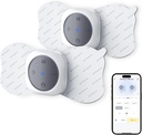 Comfytemp Wireless TENS Unit Machine for Pain Relief, FSA HSA Eligible TENS Unit Muscle Stimulator with Two Sets, Up to 30 Modes TENS Device for Back Pain, Rechargeable Portable with APP Control