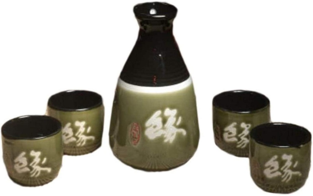 Tableware 5 PCS Japanese Liquor Sake Set Porcelain Ceramic Temperature Wine Cups Crafts-A07