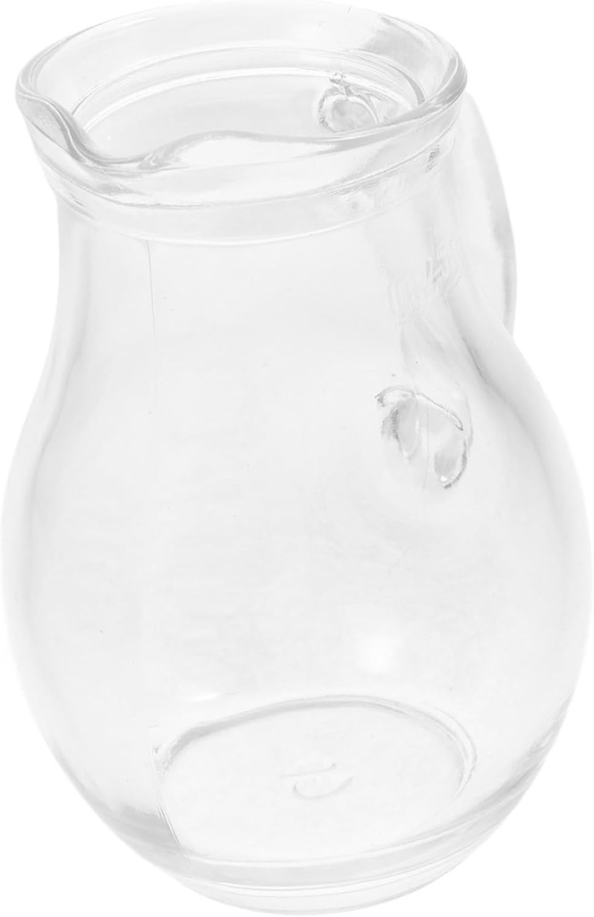 Transparent Glass Milk Pitcher Small Creamer Jug with Handle Clear Glass for Coffee Tea Dessert Shops Cafes and Home Use Leak Resistant Spout Design