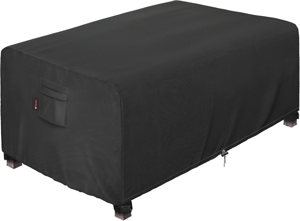 iBirdie Rectangular Gas Fire Pit Table Cover 64 x 30 inch Outdoor Waterproof and Weatherproof Heavy Duty 600D, Patio Furniture Coffee Table Fireplaces Covers