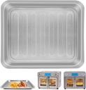 Air Fryer Drip Pan for Emeril Lagasse Dual Zone 360 Air Fryer Oven 25 QT Extra Large, 14''×12'' Steel Air Fryer Tray Accessories Grill Plate Crisper Plate Replacement Parts Rack
