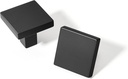 TUNNY 10 Pack Square Solid Cabinet Knobs - Matte Black Furniture Hardware Handles for Kitchen Cabinets Bedroom Dresser Wardrobe Cabinet Pulls
