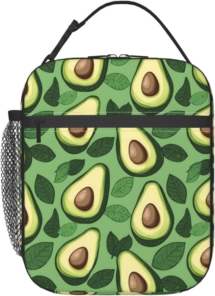 Avocado Lunch Box for Women Kids Girls Insulated Lunch Bag Lunchbox Adults Lunch Tote Bags Reusable Cooler for Work Office School Picnic Travel