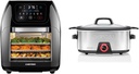 CHEFMAN Multifunctional Digital Air Fryer+ Rotisserie, Dehydrator, Convection Oven, 17 Touch Screen & 6-Quart Slow Cooker, Electric Countertop Cooking, Stovetop & Oven-Safe Removable