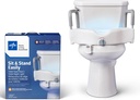 Medline Multi-Function Bathroom Kit for Caregivers, Seniors and Adults: Toilet Seat Riser and Attachable Toilet Light for Adults, Disabled- Enhanced Safety, 1 Ct.
