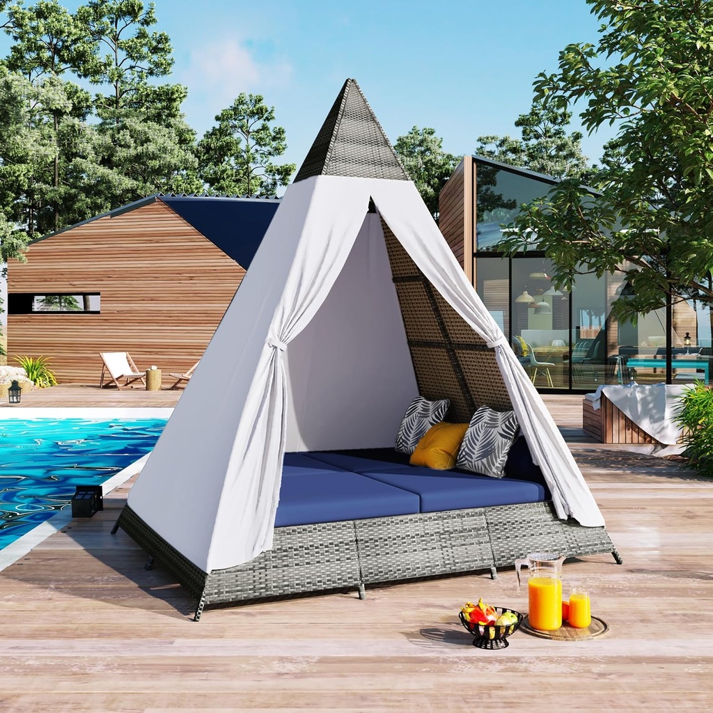 Outdoor Daybed with Canopy Outdoor Teepee Tent
