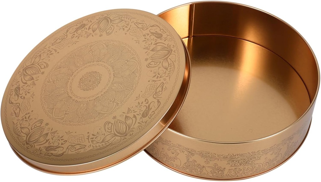 Empty Metal Case Tinplate Container Organizer Small Cookie Boxes Metal Can Lid Holiday Present for