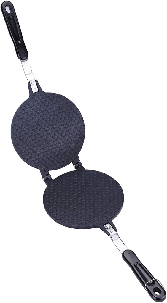 Double Side Waffle Maker, portable Without Stick Aluminum Waffle Irons, Gasself madeIce Cream Pancake Cone Maker for Homemade Egg Rolls, Waffle Cones