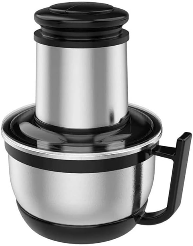 Food Chopper Electric 300 Watts, Meat Grinder Electric 304 Stainless Steel Detachable Dual Layer 4 Blades, Small Food Processor 2L for Fruits, Onion & Nuts