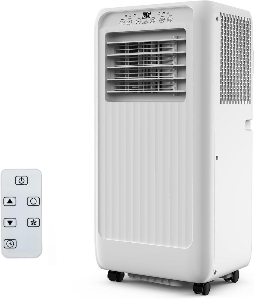Garvee Portable Air Conditioner - 10000 BTU AC Unit Dehumidifier Fan Cool Mode, 3 in-1 Cools 450 Sq.Ft, Remote Control, 24H Timer, Window Kit for Bedroom Office Home