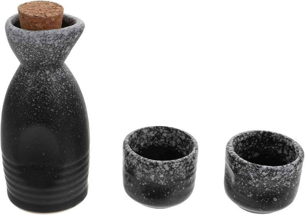 IMIKEYA 1set Japanese Style Ceramic Sake Set Pot and Wine Cups Elegant Design for Home Bar Housewarming Traditional Retro Aesthetic