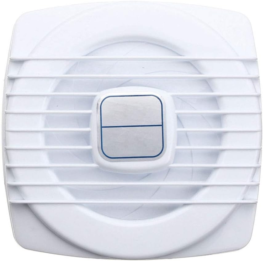 White Mini Exhaust Fan Ventilation Blower Window Wall Kitchen Bathroom Toilet Fan Hole Size 105 * 105mm 4 inch 12W 220V US Plug Grille