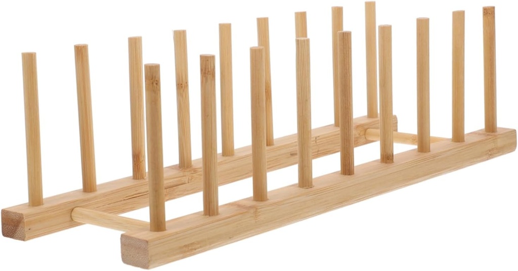 Multifunctional Dish Rack for Kitchen Counter Slot Plate Drying Holder Stable Stylish Storage Organizer for Plates Bowls and Utensils Space Saving Design with Nonslip