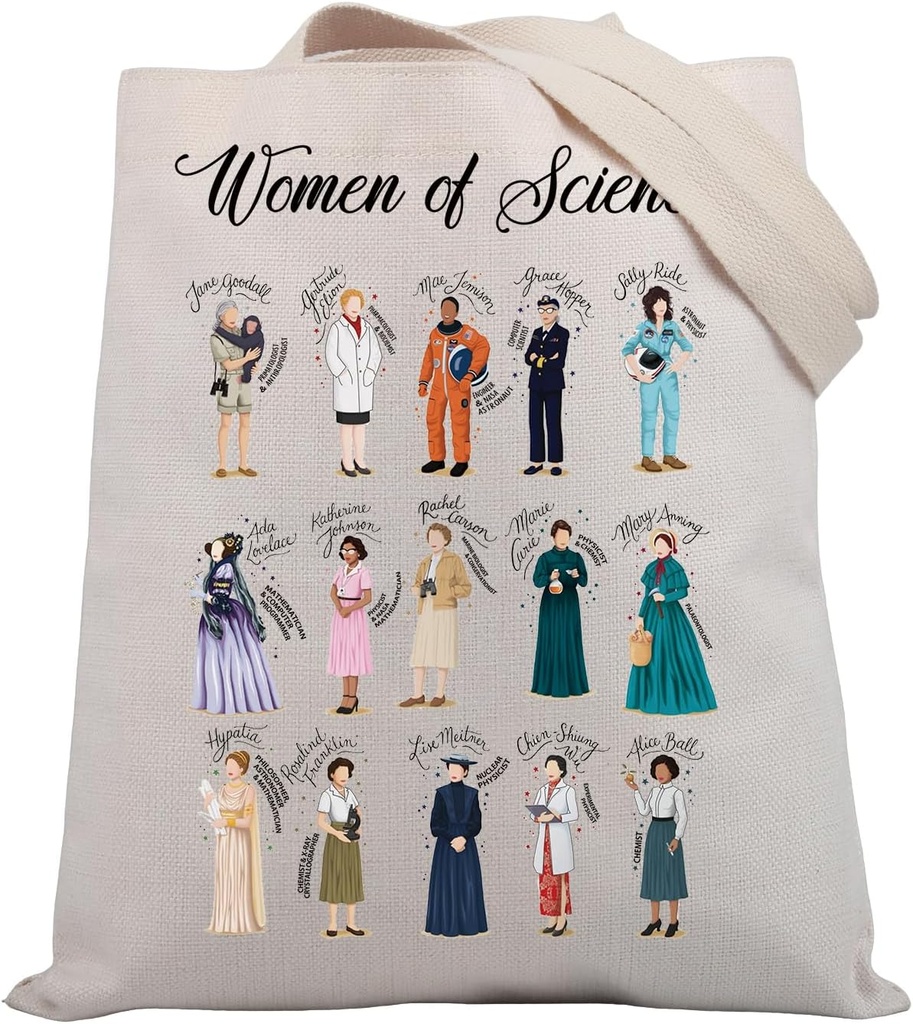 BDPWSS Women of Science Tote Bag - Empowerment Gift for Women in STEM, Feminist Scientist Gift