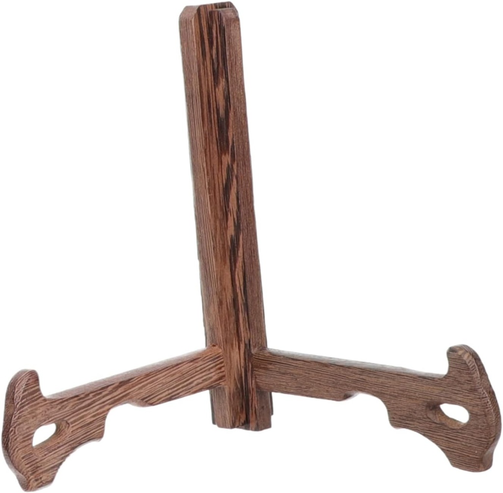 Ciieeo Wooden Display Rack for Ceramic Plates Multi-Functional Tea Cake Storage Holder Stylish Home Office Dish Rack for Plates and Bowls