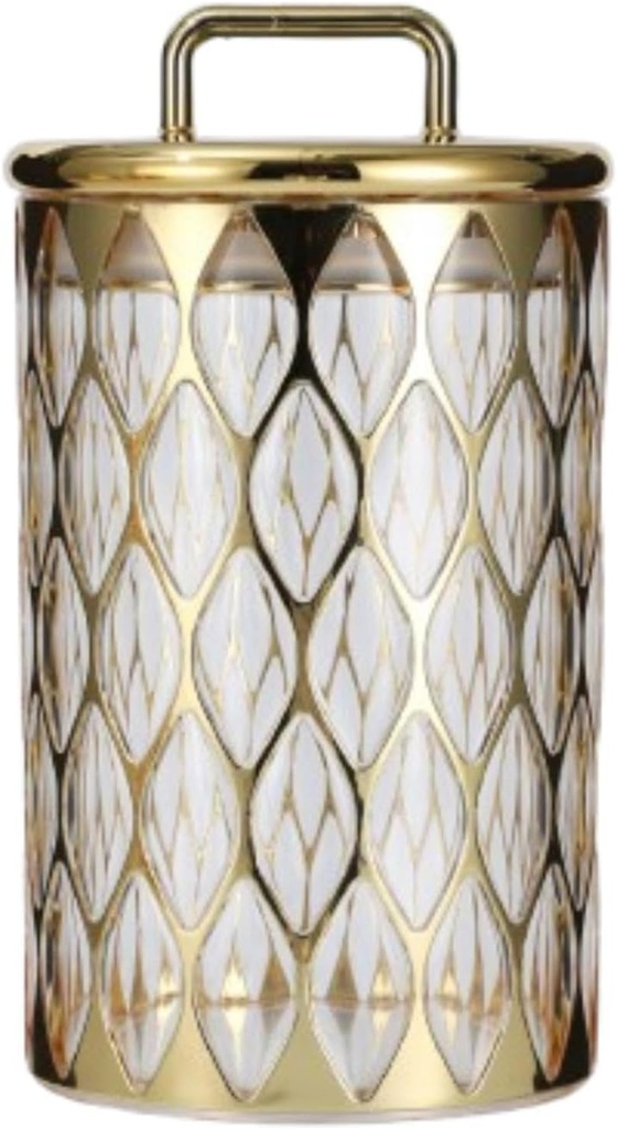 Airtight Food Storage Container Candy Jar Cereals Storage Box Sealed Food Canister for Home, L Square Pattern