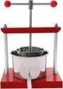 Durable 3L/6L Stainless Steel Cheese Tincture Herb Fruit Wine Manual Press for Making Wine or Juice from Honey (3L)