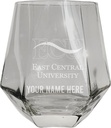 R and R Imports East Central University Tigers Customizable Stemless Diamond Wine Glass Engraved 10 oz Clear Officially Licensed Collegiate Product Single Unit