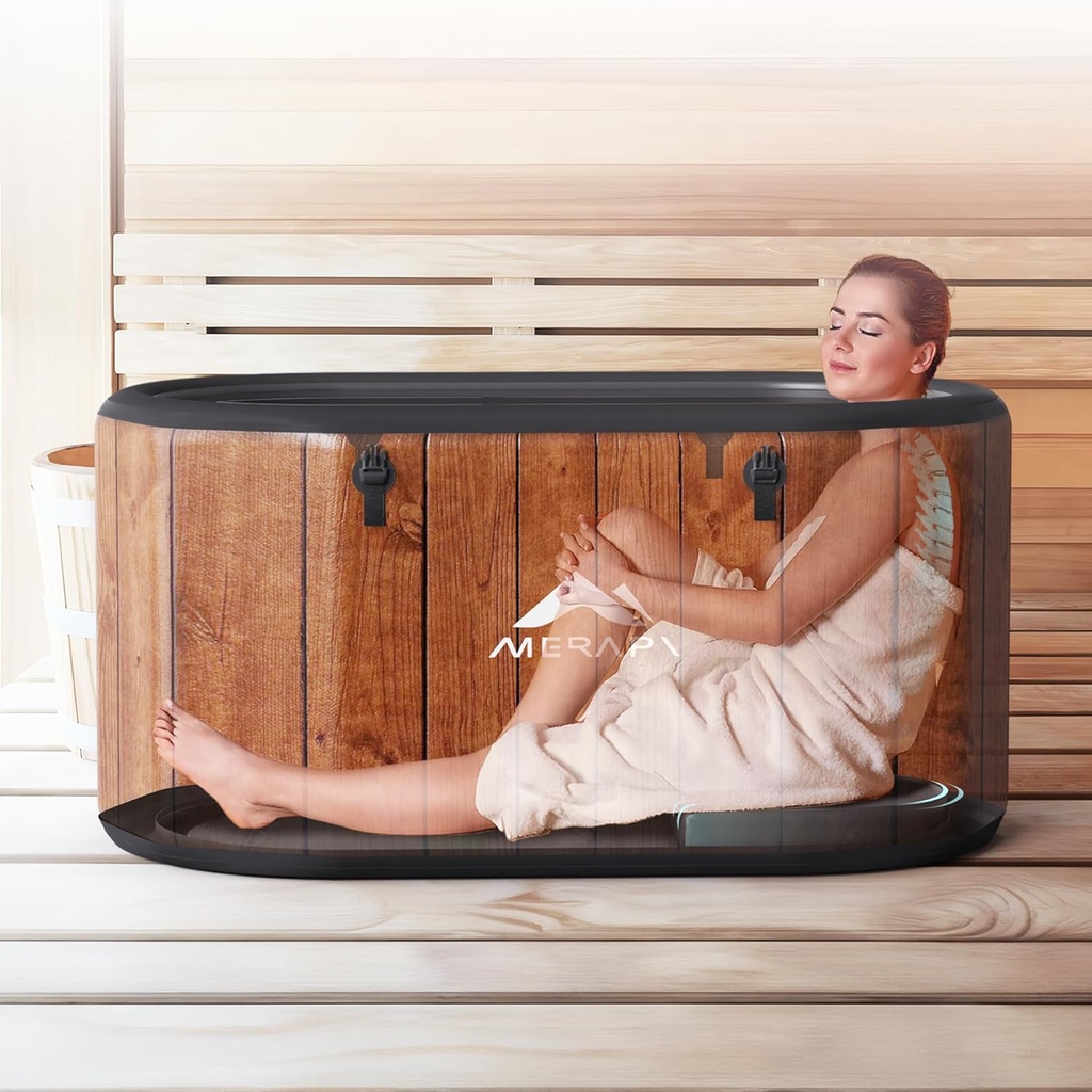 MERAPI XL 170 Gal Cold Plunge Tub with Cushion, Upgraded Ice Bath Tub for Athletes - Water Chiller Compatible - Inflatable Ice Bath at Home Recovery