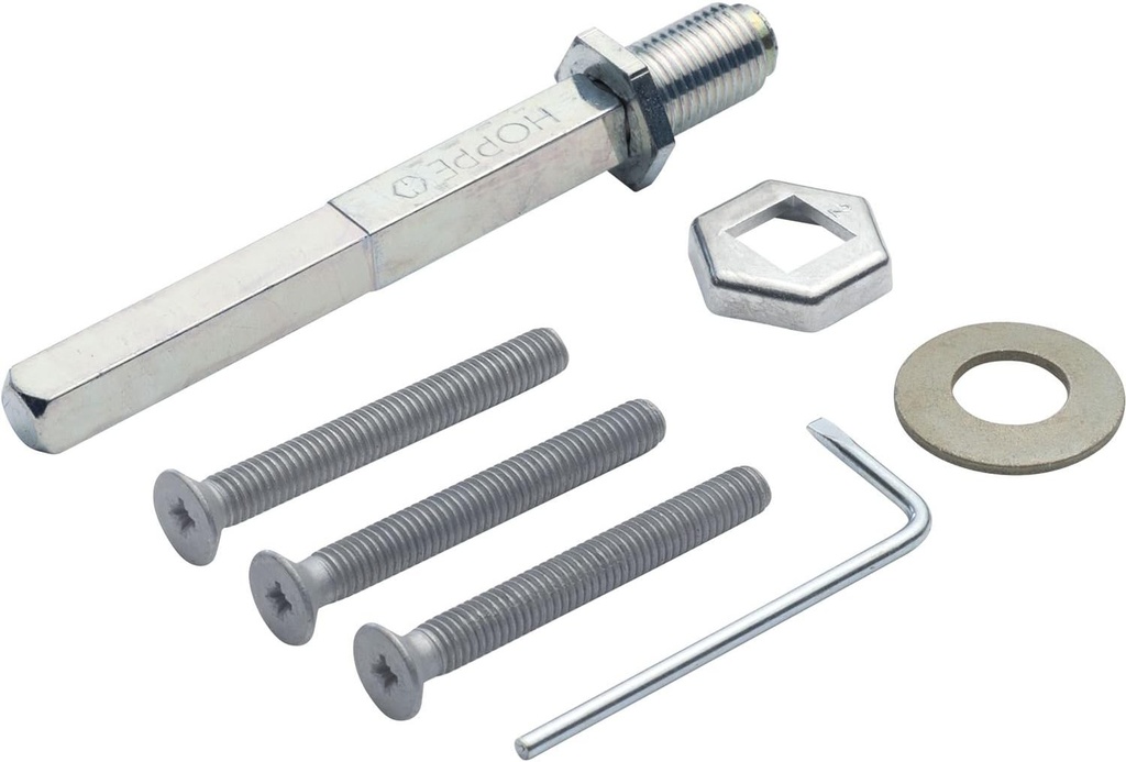 HOPPE 11945436 Mounting Set for Safety Change Fitting Door Thickness 42-52 mm Galvanised