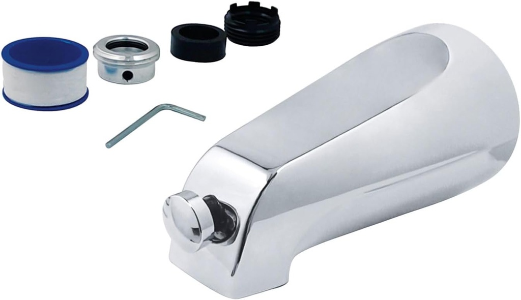 KINGSTON BRASS K1288A1 5-1/8-Inch Universal Diverter Tub Spout, Polished Chrome