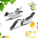 Bird Shaped Lemon Juicer, Stainless Steel Manual Citrus Squeezer, Bird Design Kitchen Press for Orange Lime Grapefruit, Hand Press Fruit Juicer with Pour Spout (2PCS)