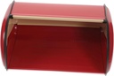 Cabilock Large Capacity Red Drum Shaped Bread Box with Cover for Kitchen Countertop Vintage Style Bread Bin for Home Bakery Coffee Shop Storage and Organization