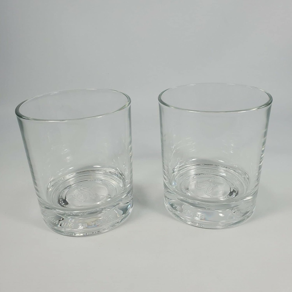 Crown Royal 75th Anniversary Glasses - Set of 2