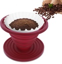 Larrel Pour Over Coffee Maker Portable Coffee Maker Foldable Reusable Pour Over Coffees Dripper Travel Camping Coffees Makers Manual Silicone Filter for Backpacking Camping Hiking Home Office