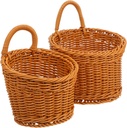2pcs Hanging Storage Baskets for Ginger Garlic Baskets Wall Hanging for Kitchen