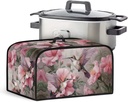 Floral Hummingbird Slow Cooker Cover Dust Cover Oval Crock Pot Cover Replacement Dust Protection Insulated Kitchen Appliance Cover Universal Fits