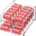 Simple Houseware Dual Row Front Loading Can Dispenser, Chrome