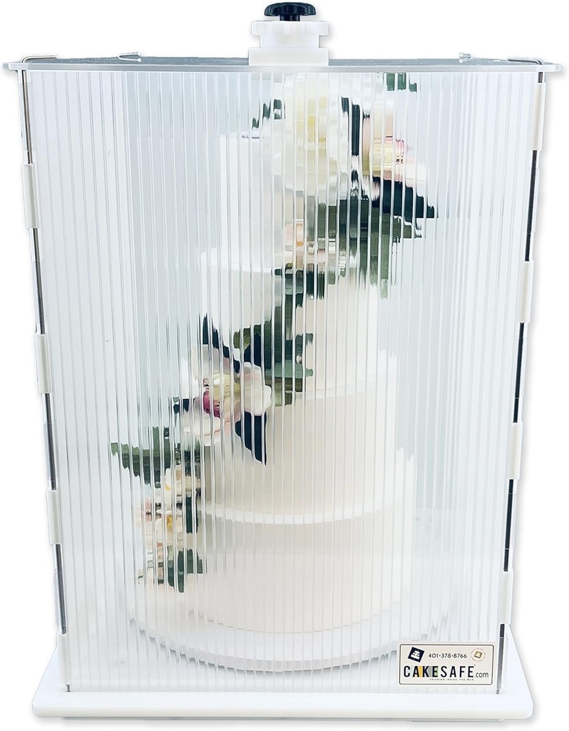 CAKESAFE Reusable Small/Tall Cake Transporter, Clear Plastic Cake Carrier (17" W x 22" H)
