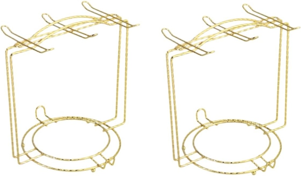 2pcs Cup Organizer Plate Rack Kitchen Cabinet Shelf Stainless Steel Mug Holder Vertical Space Saver for Home Office